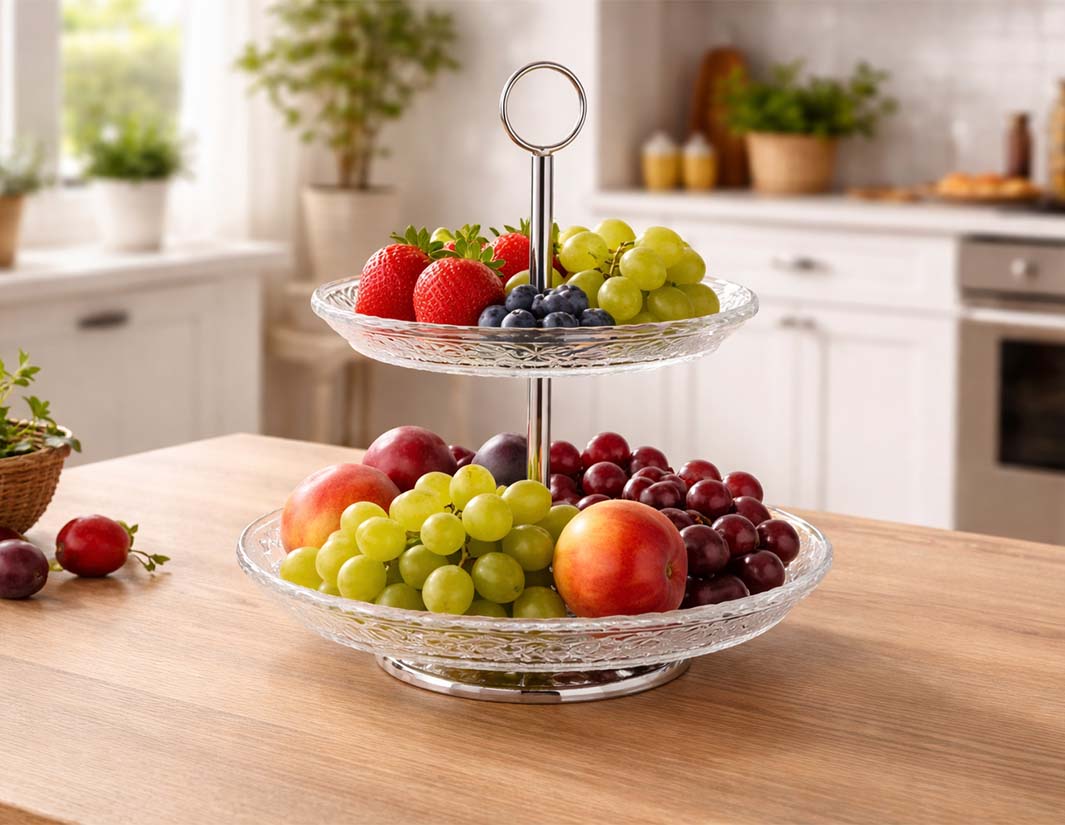 Etagere aus Glas